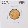 Image 1 : 1914 $2 1/2 Indian Head Quarter Eagle Gold Coin
