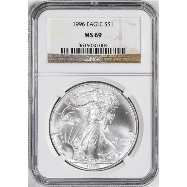 1996 $1 American Silver Eagle Coin NGC MS69