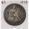 Image 1 : 1843 $1 Seated Liberty Silver Dollar Coin