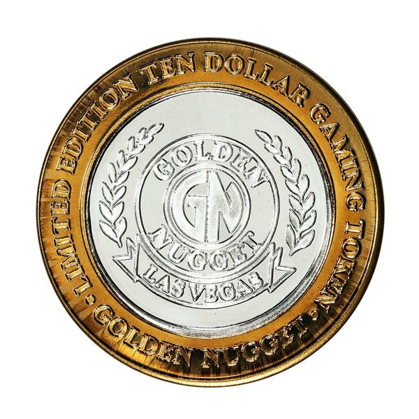 .999 Silver Golden Nugget Las Vegas, Nevada $10 Casino Limited Edition Gaming Token