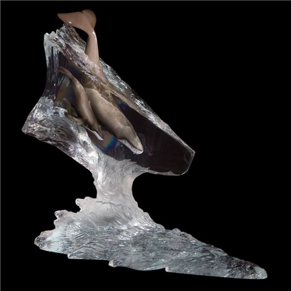 John Cuevas "Gentle Waters" Limited Edition Mixed Media Lucite Sculpture With COA