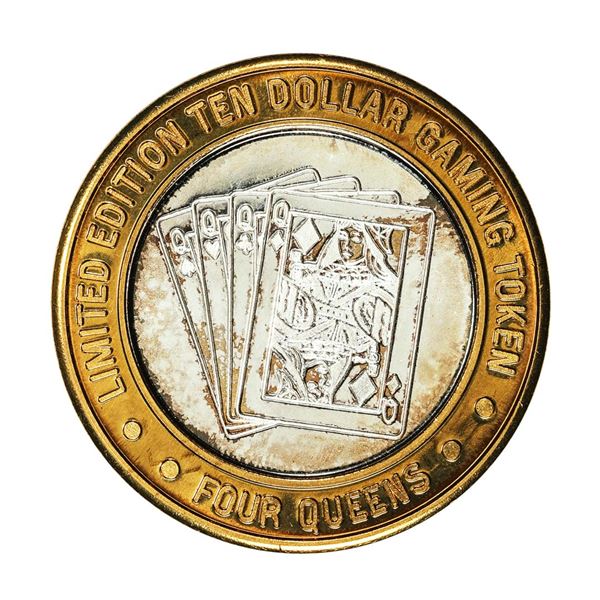 .999 Silver Four Queens Hotel & Casino Nevada $10 Limited Edition Gaming Token