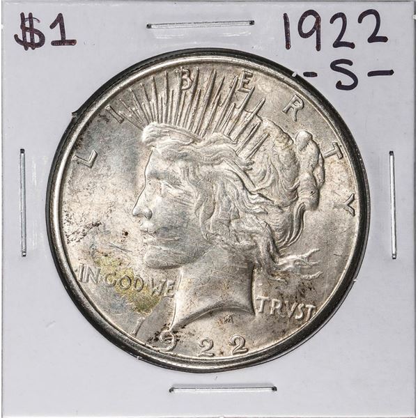 1922-S $1 Peace Silver Dollar Coin
