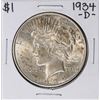 Image 1 : 1934-D $1 Peace Silver Dollar Coin