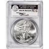 Image 1 : 2012 $1 American Silver Eagle Coin PCGS MS70 First Strike John Mercanti Signature