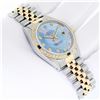 Image 3 : Rolex Men's Two Tone Diamond & Sapphire Datejust Wristwatch