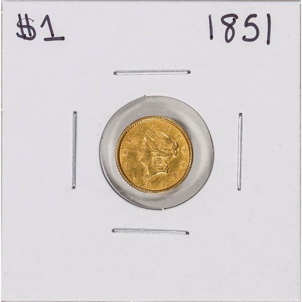 1851 Type 1 $1 Liberty Head Gold Dollar Coin