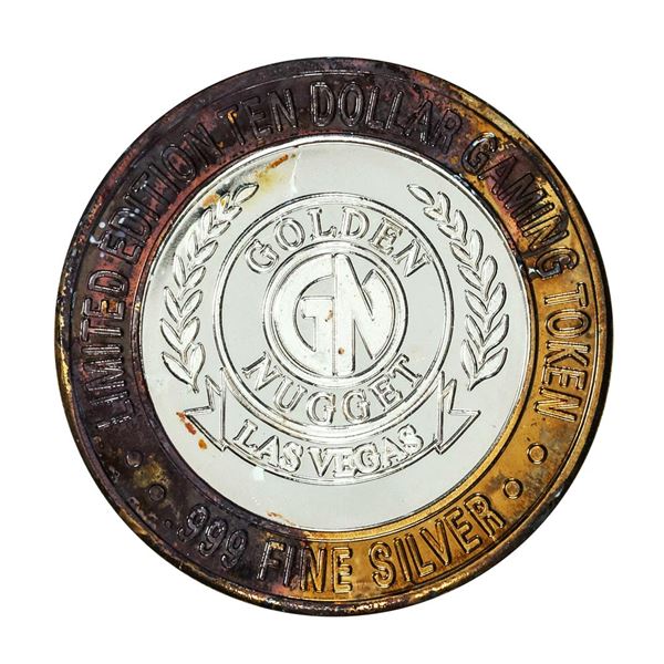 .999 Silver Golden Nugget Las Vegas $10 Casino Limited Edition Gaming Token