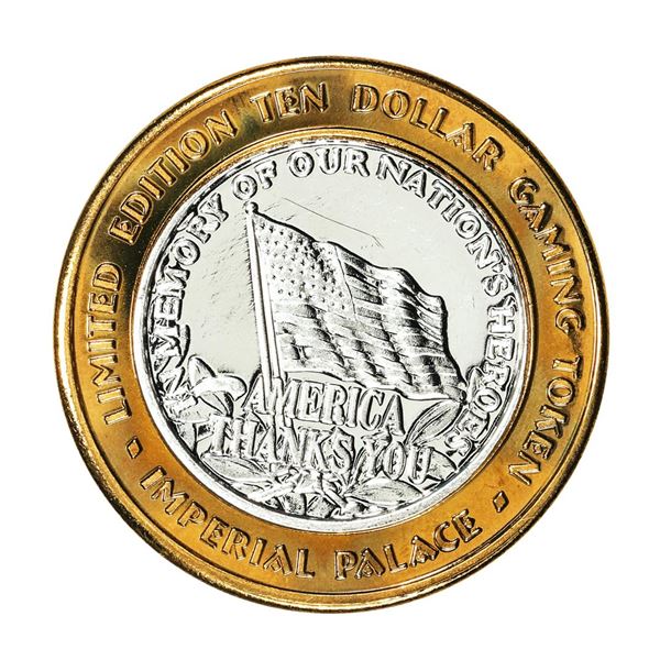 .999 Silver Imperial Palace Hotel & Casino Las Vegas $10 Limited Edition Gaming Token