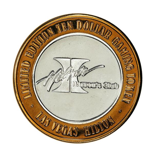.999 Silver Las Vegas Hilton Nevada $10 Casino Limited Edition Gaming Token