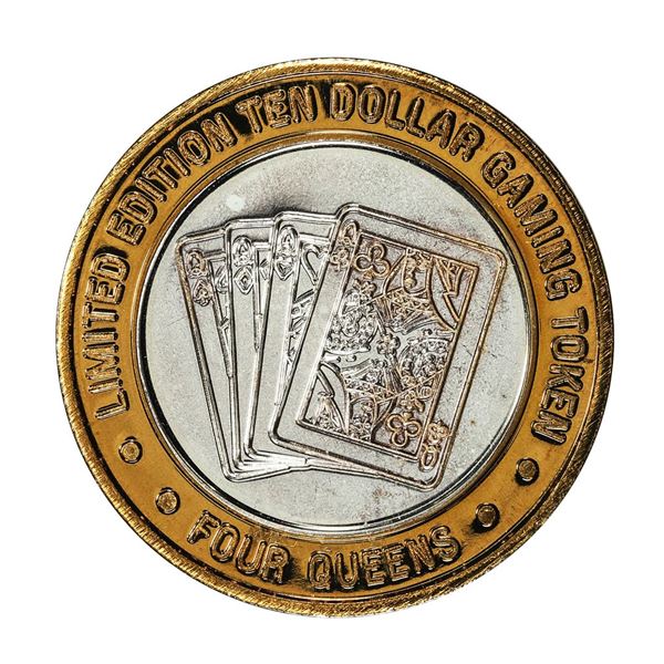 .999 Fine Silver Four Queens Casino Las Vegas $10 Limited Edition Gaming Token