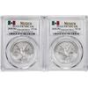 Image 1 : Lot of (2) 2018-Mo Mexico Proof 1/2 oz Silver Libertad Coins PCGS PR70DCAM