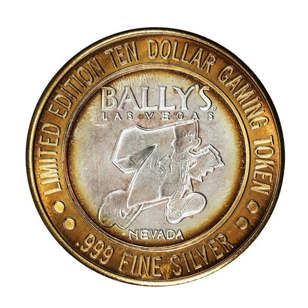 .999 Silver Bally's Las Vegas $10 Casino Limited Edition Gaming Token