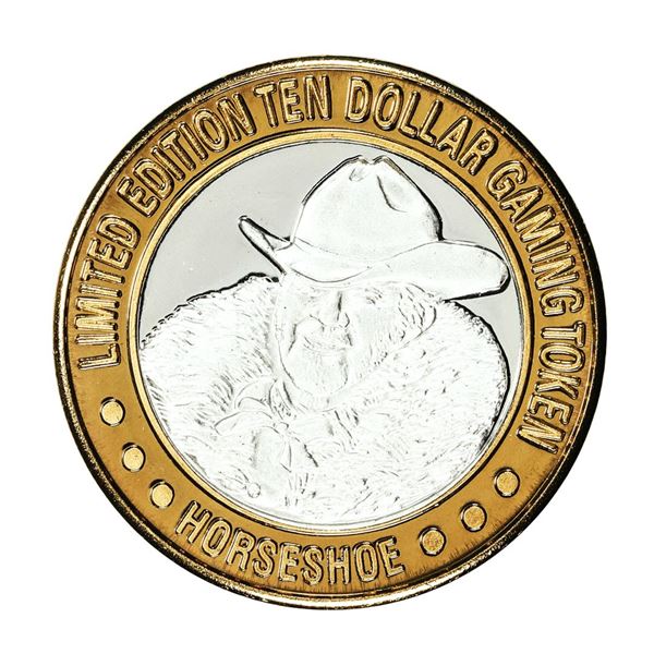 .999 Silver Binion's Horseshoe $10 Casino Limited Edition Gaming Token