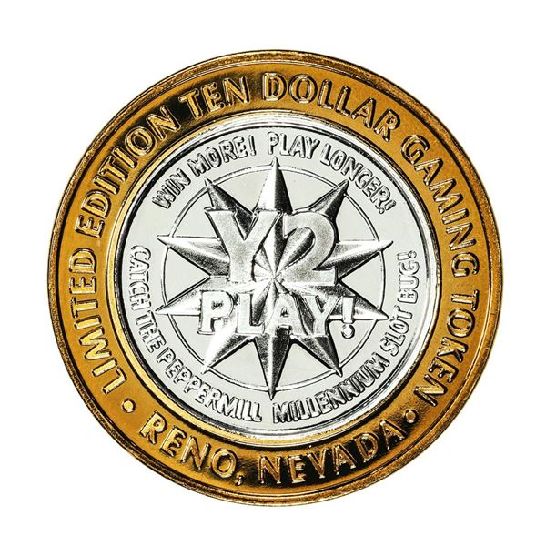 .999 Fine Silver Peppermill Reno, Nevada $10 Limited Edition Gaming Token