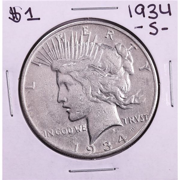 1934-S $1 Peace Silver Dollar Coin