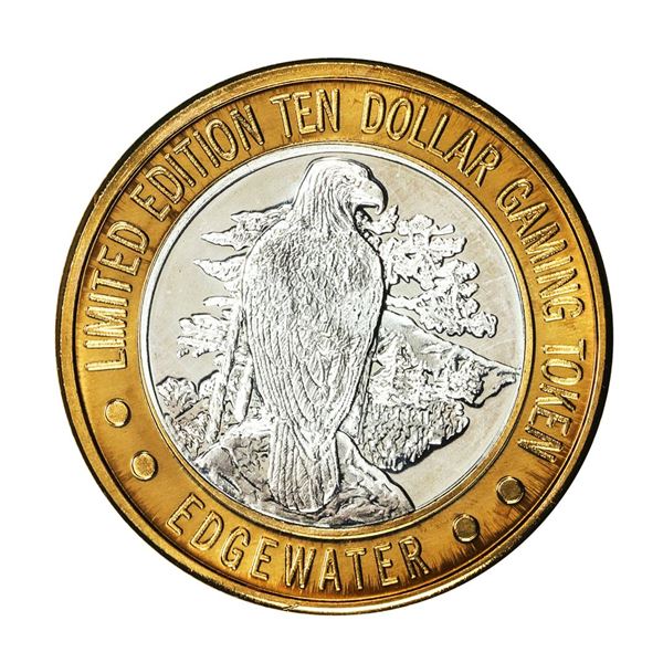 .999 Silver Edgewater Hotel & Casino Laughlin, NV $10 Limited Edition Gaming Token