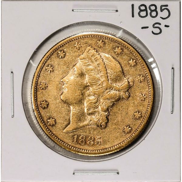 1885-S $20 Liberty Head Double Eagle Gold Coin