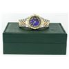 Image 5 : Rolex Men's Two Tone Blue Vignette Pyramid Diamond Datejust Wristwatch