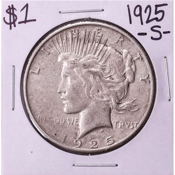 1925-S $1 Peace Silver Dollar Coin