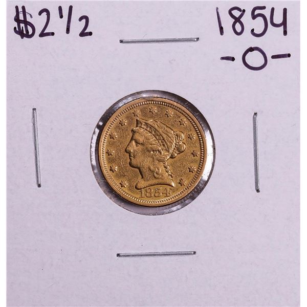 1854-O $2 1/2 Liberty Head Quarter Eagle Gold Coin