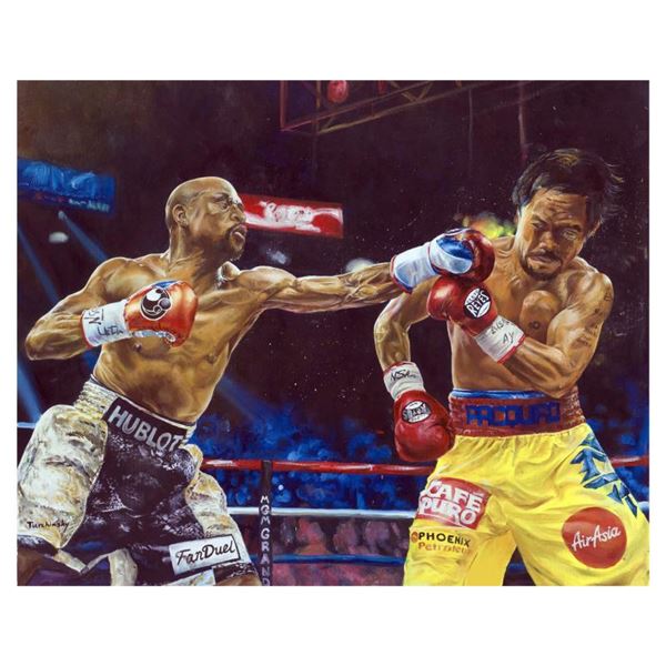 Turchinsky Dimitry "Mayweather Vs Pacquiao" Limited Edition Mixed Media On Canvas