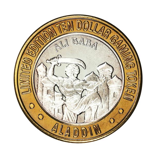 .999 Silver Aladdin Resort Casino $10 Limited Edition Casino Gaming Token