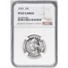 Image 1 : 1953 Proof Washington Quarter Coin NGC PF67 Cameo
