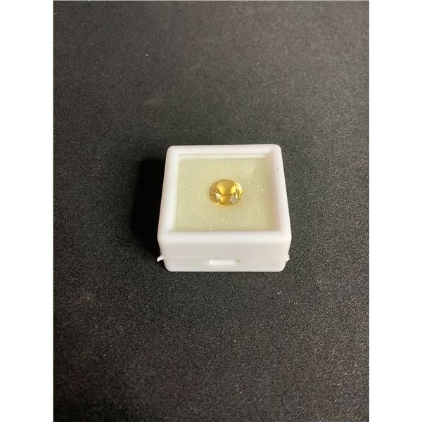 NATURAL CITRINE 2.24CT, 8.02 X 6.85MM, ROUND CUT, LOUPE CLEAN, BRAZIL, UNTREATED