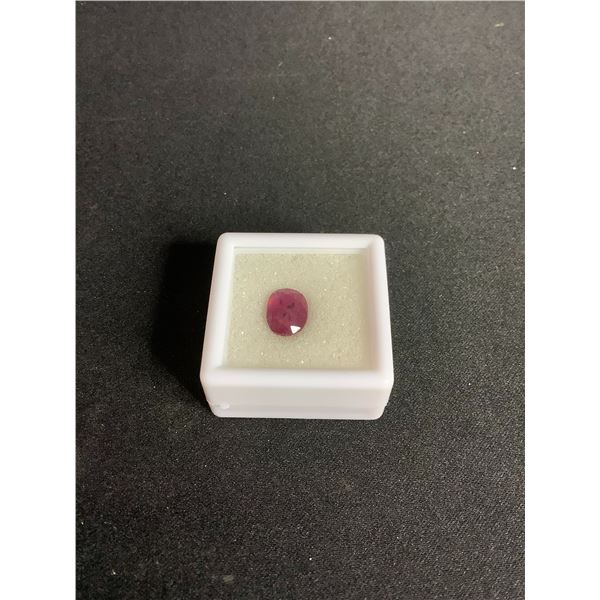 NATURAL RUBY 2.565CT, 9.00 X 6.85 X 4.01MM, OVAL CUT, SI, MADAGASCAR, GF TREATMENT