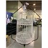 Image 2 : VINTAGE BIRDCAGE STAND WITH BIRDCAGE