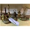 Image 2 : ASSORTED BRASSWARE, 3 WOODEN CUTTING BOARDS, DINNER BELLS