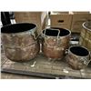 Image 3 : SHELF LOT OF ASSORTED SIZE COPPER POTS