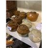Image 1 : 8 ASSORTED SIZE AND COLOR CLAY BEAN POTS