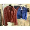 Image 1 : 2 LEATHER JACKETS: DANIER SIZE M AND GUILLAUME SIZE LARGE