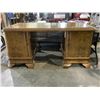 Image 2 : ANTIQUE WALNUT DOUBLE PEDESTAL DESK