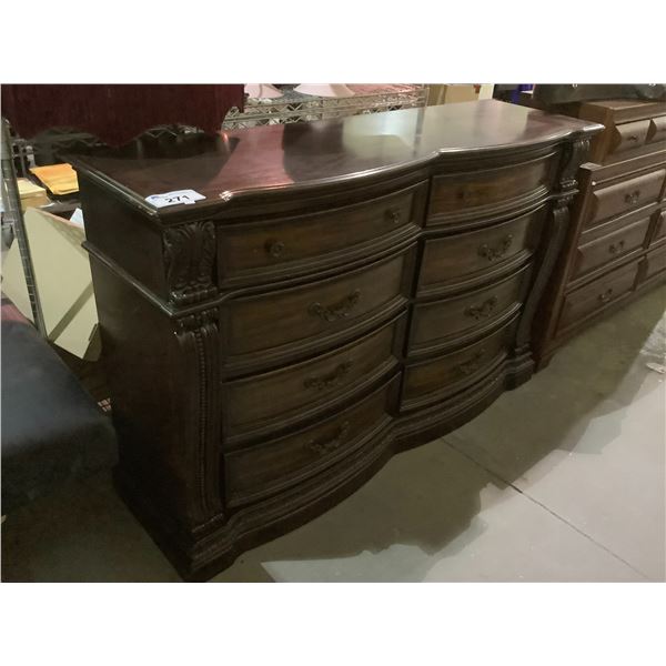 8-DRAWER DRESSER (TOP RIGHT DRAWER MISSING 1 PULL KNOB)