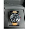 Image 2 : NEW MEN'S RUCKSTUHL CHRONOGRAPH WATCH, MODEL R120, BLACK MULTI-FUNCTION DIAL