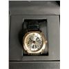 Image 2 : NEW MEN'S TALIS CO  9185 AUTOMATIC SKELETON WATCH, BLACK DIAL, GOLD COLOUR CASE, GLASS