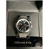 Image 2 : NEW MEN'S ZIHLMANN & CO CHRONOGRAPH WATCH, MODEL ZC320, SILVER COLOUR CASE, BLACK DIAL