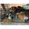 Image 2 : SHELF LOT OF WESTERN RIDING CHAPS, GLOVES, BELTS, AND MORE