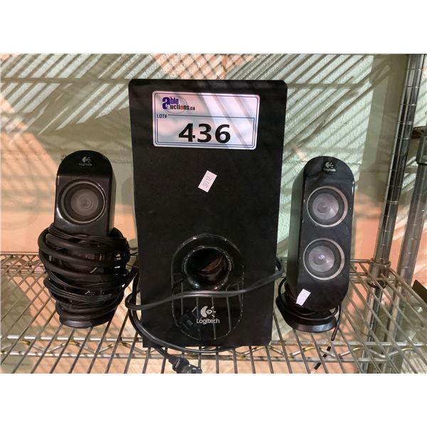 LOGITECH SUBWOOFER & 2 SPEAKERS