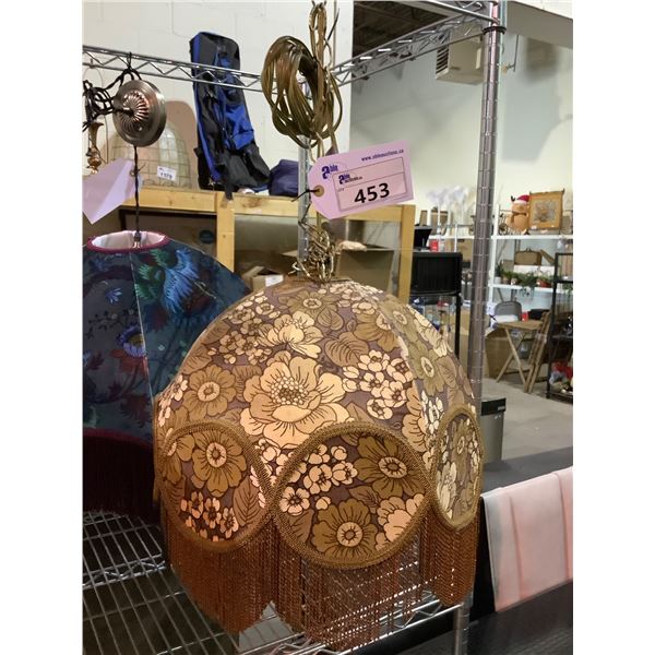 2 TONE BROWN HANGING LIGHT FIXTURE