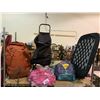 Image 1 : SHELF LOT WITH FOLDING CHAIR, BACKPACK, DUFFLE BAGS, AND MORE