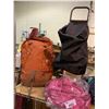 Image 2 : SHELF LOT WITH FOLDING CHAIR, BACKPACK, DUFFLE BAGS, AND MORE