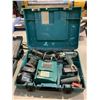 Image 1 : 2 MAKITA CORDLESS DRILLS, 3 BATTERIES, BATTERY CHARGER, DRILL BITS, & CARRYING CASE