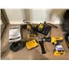 Image 2 : 3 CORDLESS DEWALT TOOLS (2 DRILLS & MULTI-TOOL) CARRYING CASE, BATTERY CHARGER,