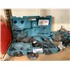 Image 2 : ASSORTED CORDED MAKITA TOOLS: GRINDERS, SANDERS, DRILL, AND SAWZALL WITH CARRYING CASE