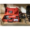 Image 2 : SUPER SIX 6"JAMB SAW, 2 CORDED DRILLS, & HEAT GUN WITH CARRYING CASE