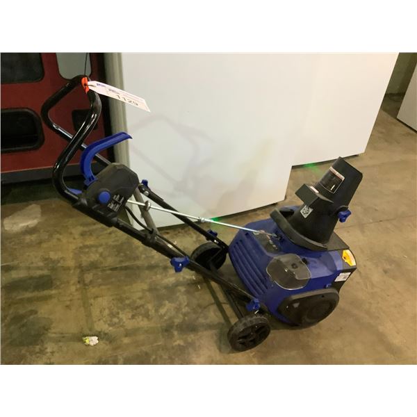 SNOW JOE ELECTRIC SNOW BLOWER NO BATTERY